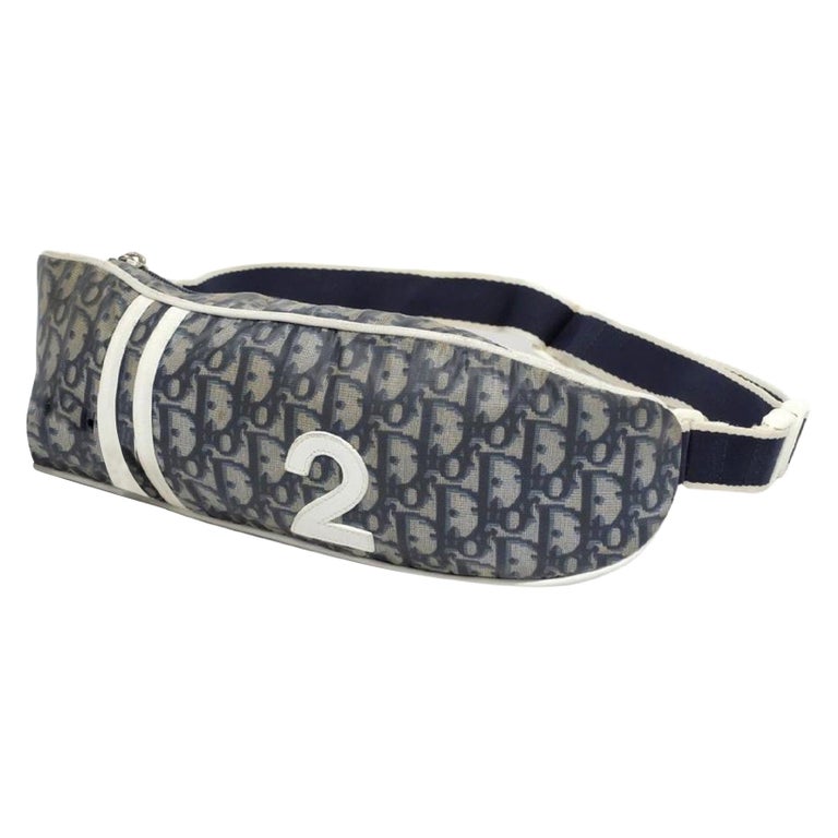 Christian Dior Marineblau Monogramm Trotter Nr. 2 Gürteltasche Taille  Beutel Fanny Pack im Angebot bei 1stDibs