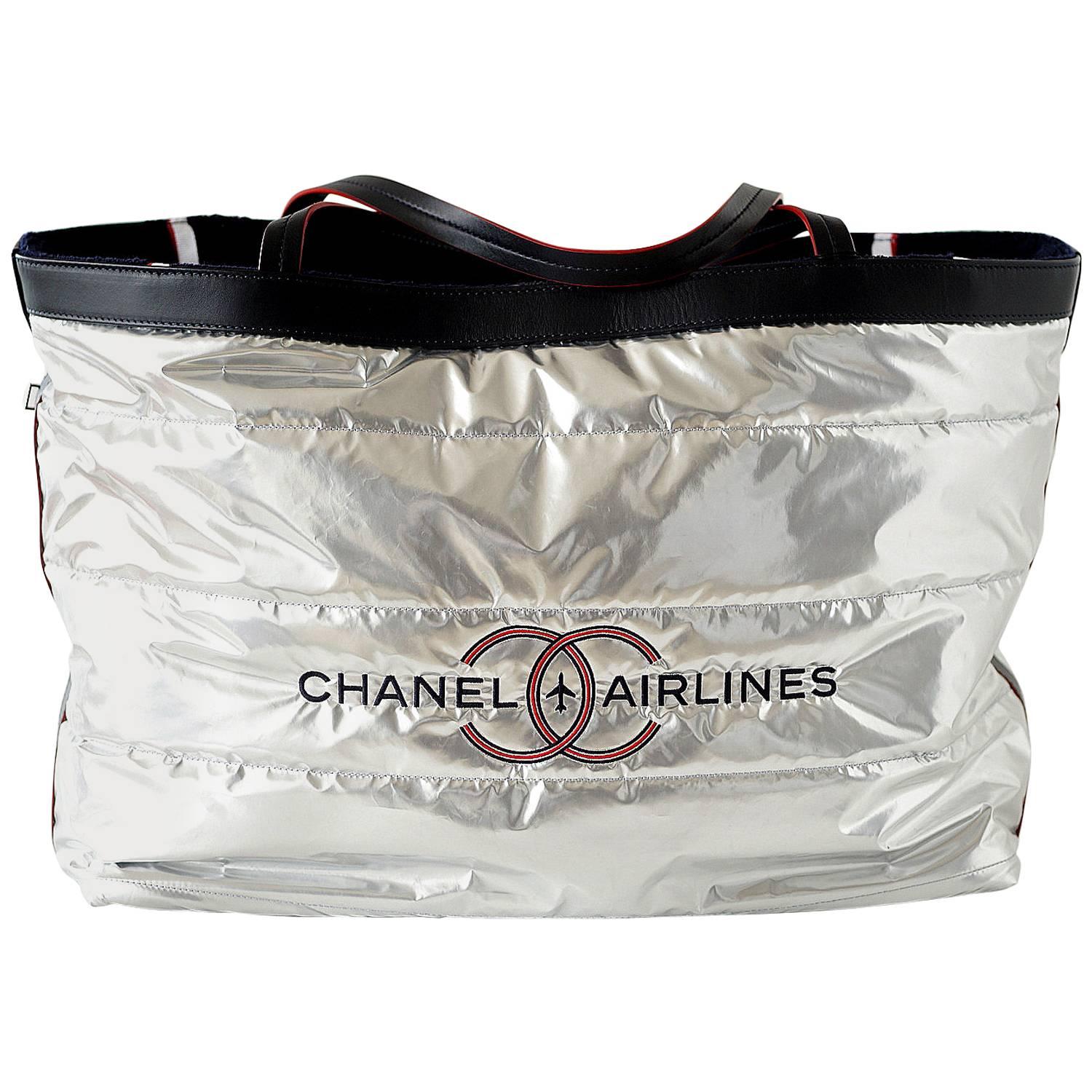 Chanel Airlines Limited Edition Reversible Tote Bag with Beach Towel