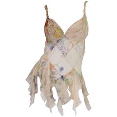 Alexander McQueen S/S 2004 "Deliverance" Backless Tattered Chiffon Top 6