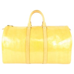 Louis Vuitton Yellow Monogram Vernis Mercer Duffle Bag 107lv40