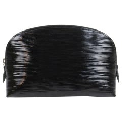 Louis Vuitton Black Epi Electric Cosmetic Pouch Make Up Pochette 862664 
