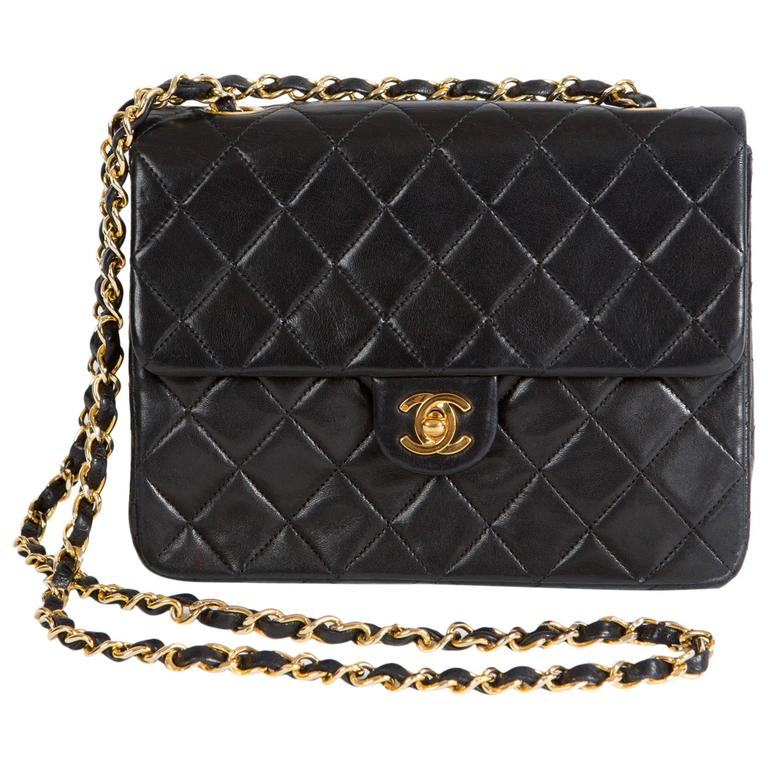 1980s Exception Black Chanel Quilted Bag at 1stdibs