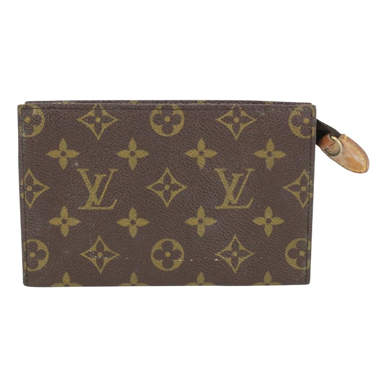 Louis Vuitton Monogram Toiletry Pouch 15 Poche Toilette Cosmetic Bag Pouch  226lv For Sale at 1stDibs