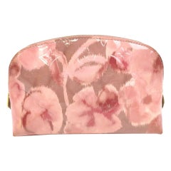 Louis Vuitton Pink Vernis Monogram Ikat Roses Cosmetic Pouch  862978 