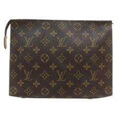 Louis Vuitton Monogram Toiletry Pouch 26 Poche Toilette Cosmetic Zip Case 861503