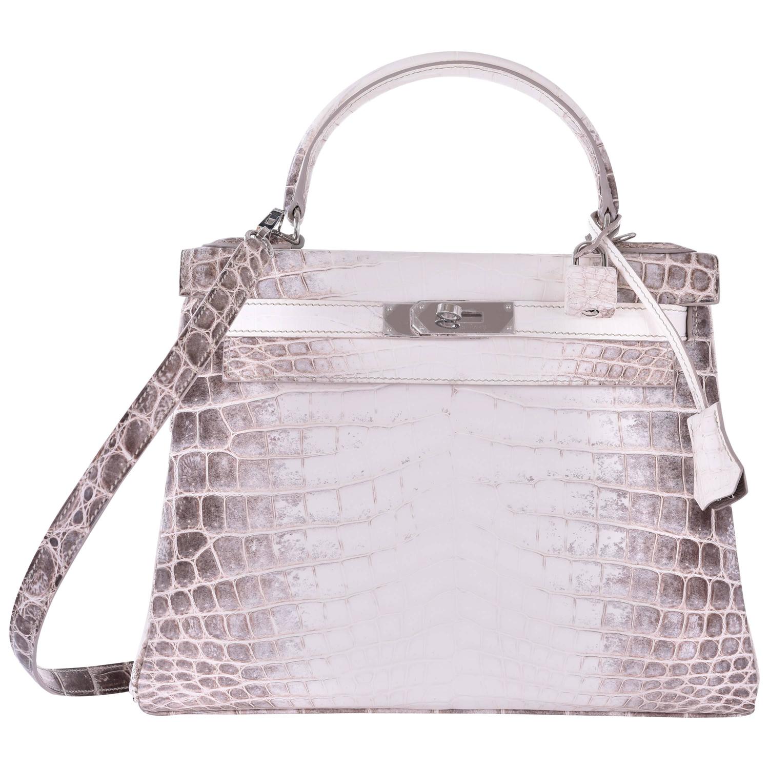 Hermes Kelly 25cm Himalayan Palladium hardware JaneFinds For Sale ...