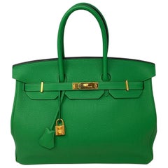 Hermes Bamboo Birkin 35 Bag