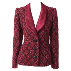 Galanos Embellished Tweed Fitted Jacket