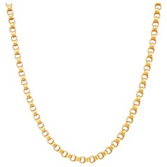 24" Satin Gold Link Chain Layering Necklace By Anne Klein, 1980s