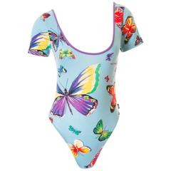 Vintage Moschino Butterfly Print Bodysuit