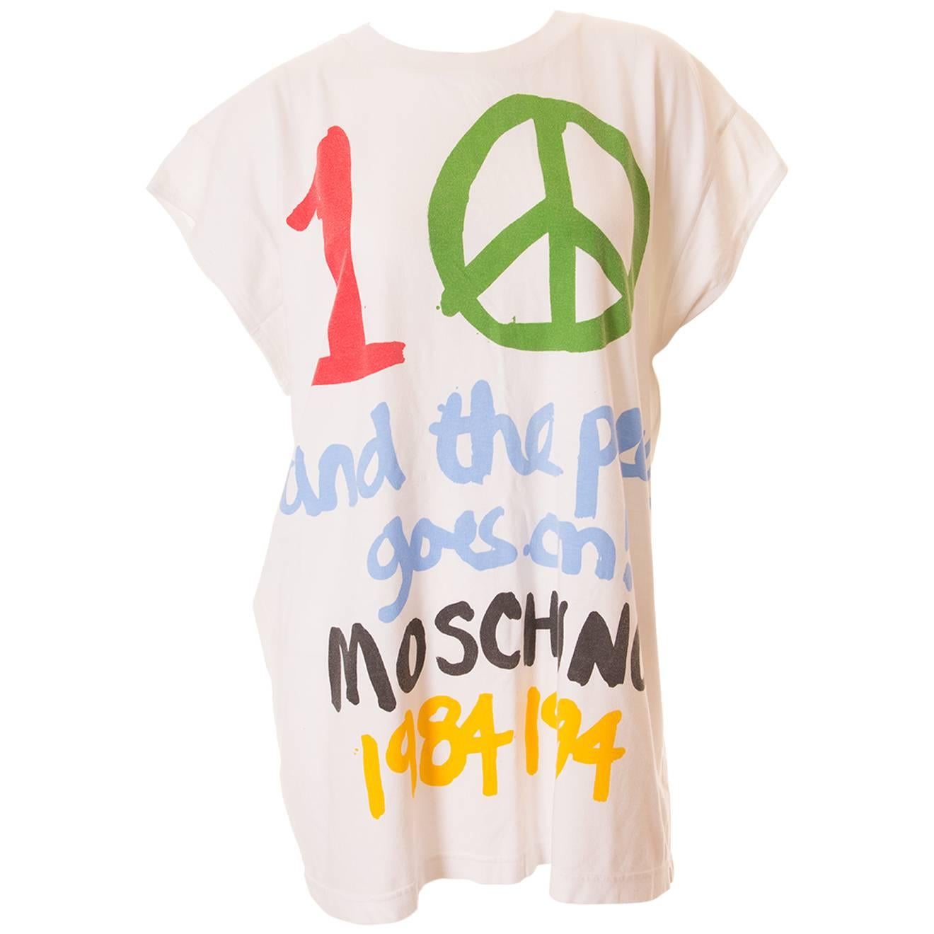 Moschino 10 Year Anniversary Tshirt For Sale