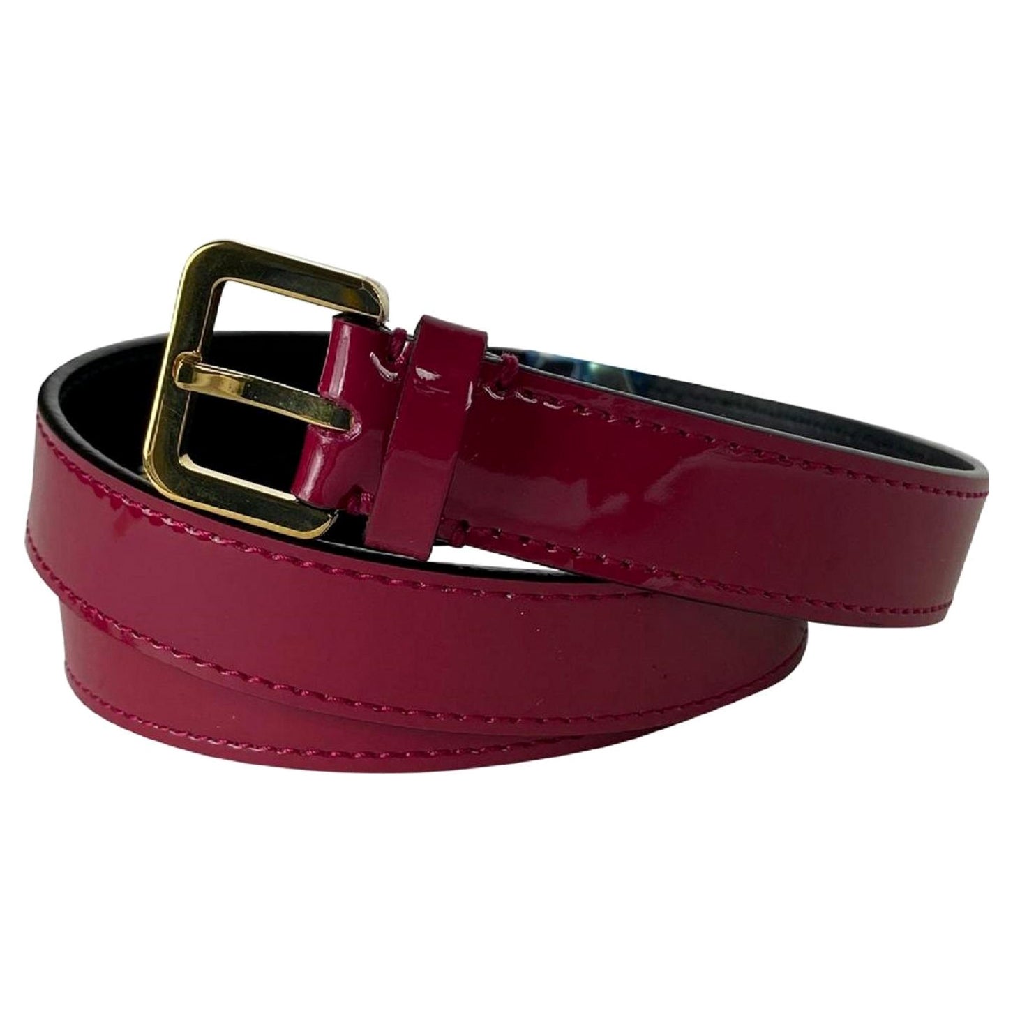 Louis Vuitton Fuchsia Theda Hinge Thin Monogram Vernis Dark Pink 38la62 Belt For Sale