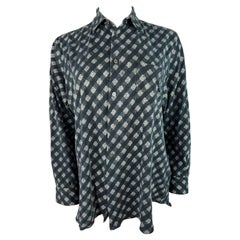 Vintage Comme des Garcons Shirt Black and White Cotton Shirt Top, Size XL