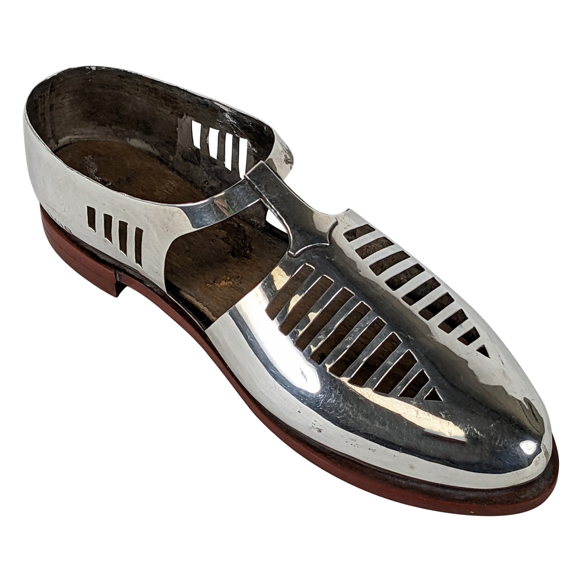 Charming Sterling Art Deco Shoe For Sale