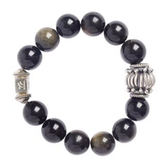 Black Obsidian Temple Bracelet