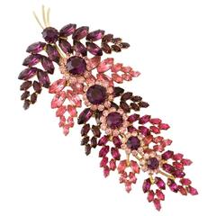 Retro Magnificent 'floral' spray brooch, 1950s