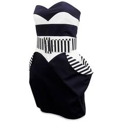 Karl Lagerfeld corset nautical summer dress