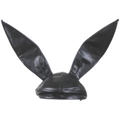 Comme des Garcons / Stephen Jones Leather Bunny Ear Cap AD 2013