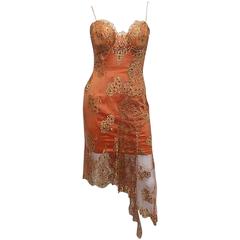 Baracci haute couture corset lace cocktail dress with crystals