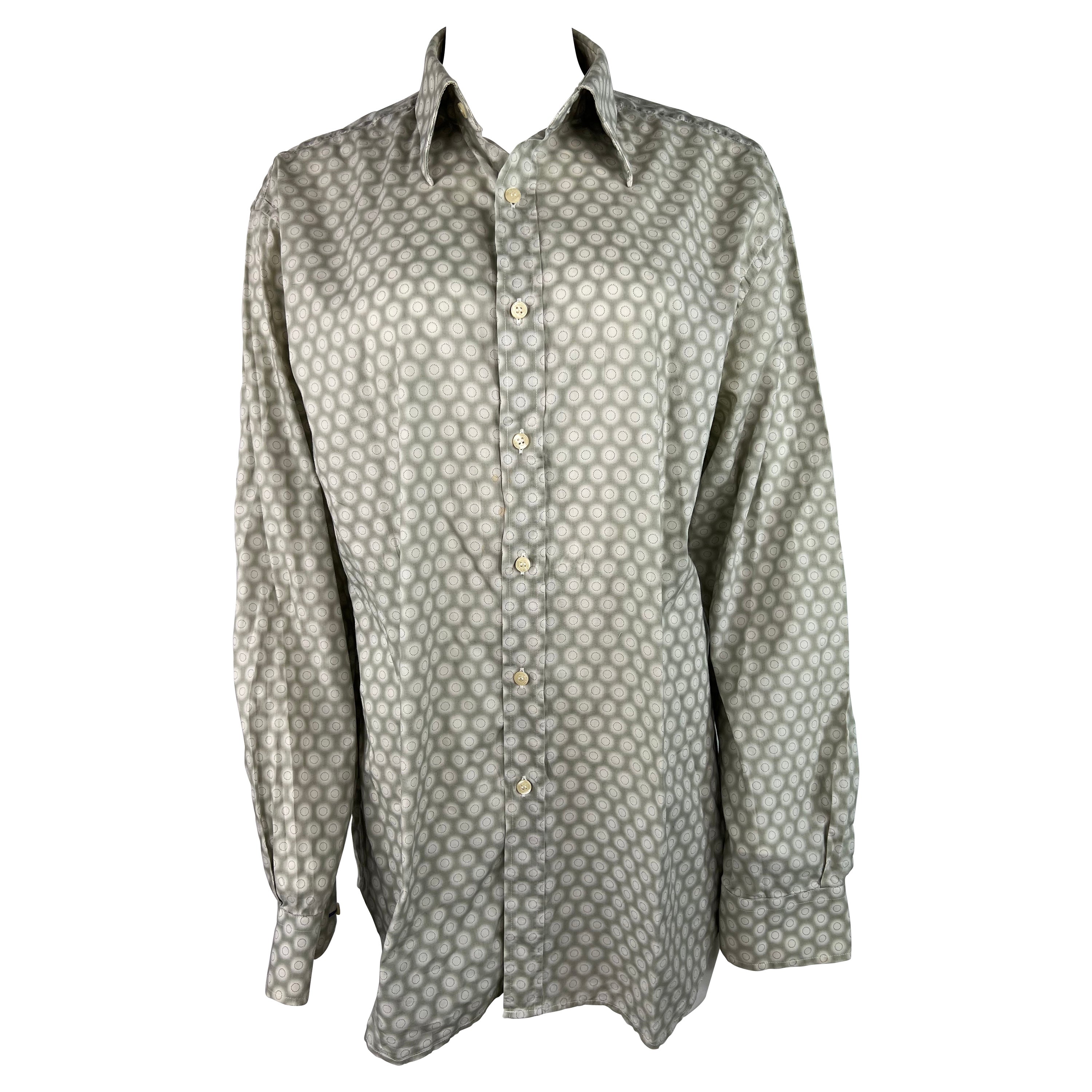 Paul Smith White and Grey Button Down Shirt For Sale