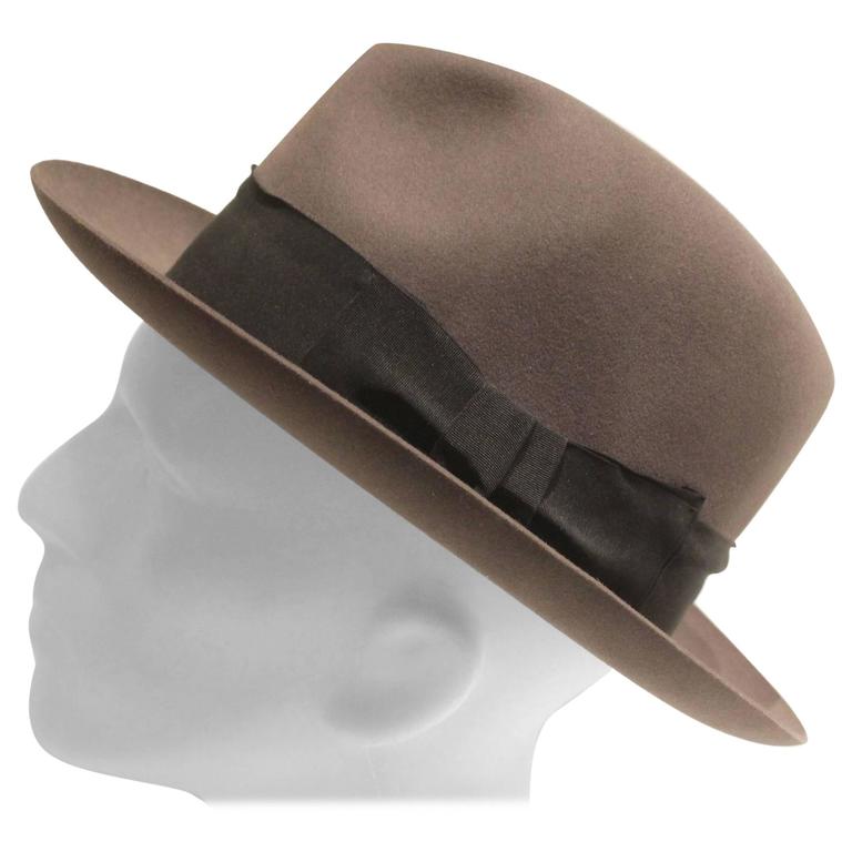 Vintage Brooks Brothers Grey Fedora with Original Hat Box at 1stdibs