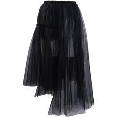 Vintage 1980
s Comme des Garcons Sheer Tulle Black Skirt