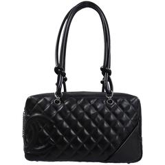 Chanel Black Quilted Cambon Bowler Bag