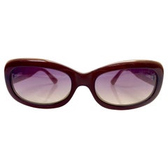 Chanel Brown Rim Beige Sides Patent Sunglasses 