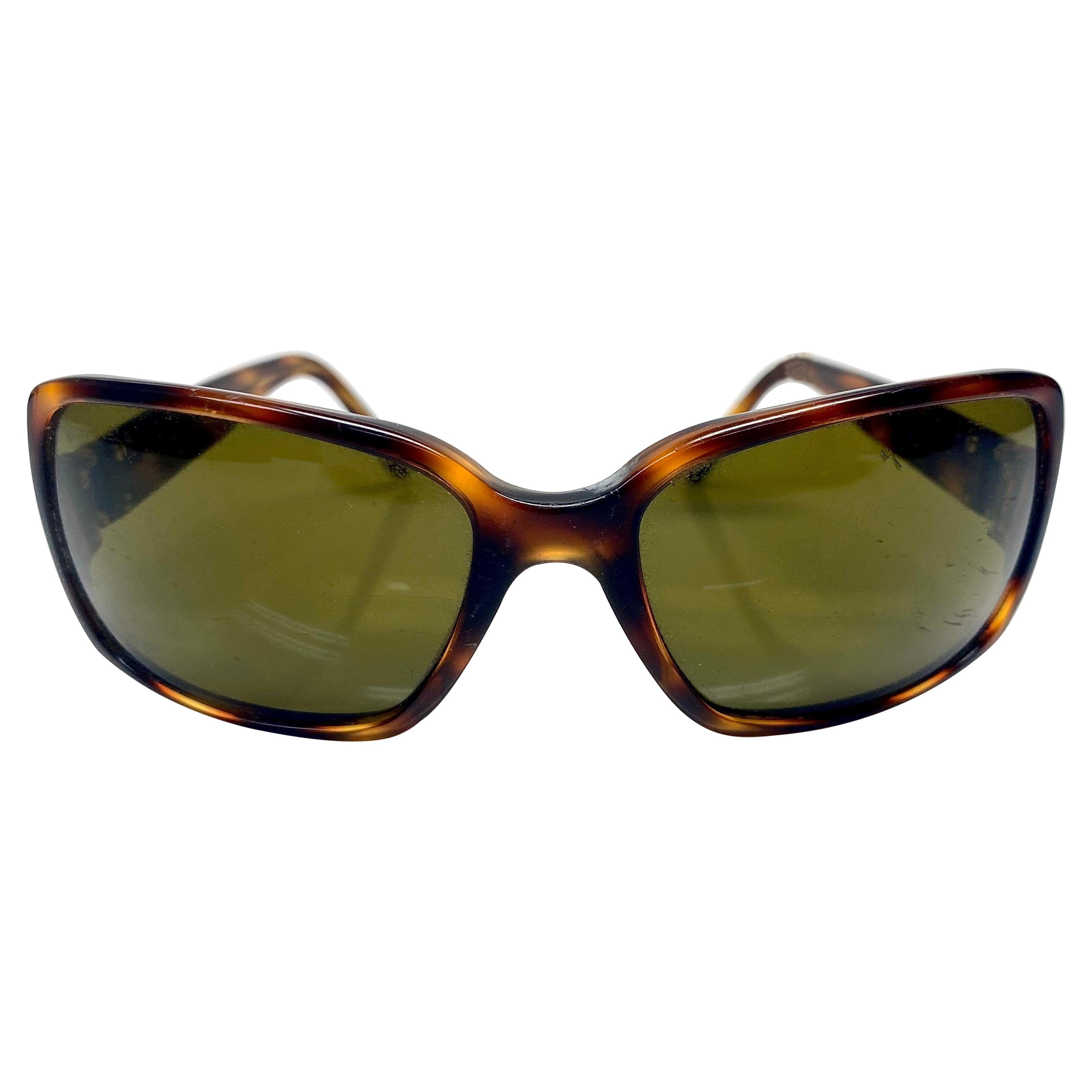 Chanel Tortoise shell Vintage Sunglasses at 1stDibs