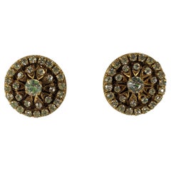 Retro Chanel Pave Encrusted Earrings