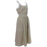 1970s Valentino Vintage 2pc Linen Dress Skirt Top Ensemble Made in France 6