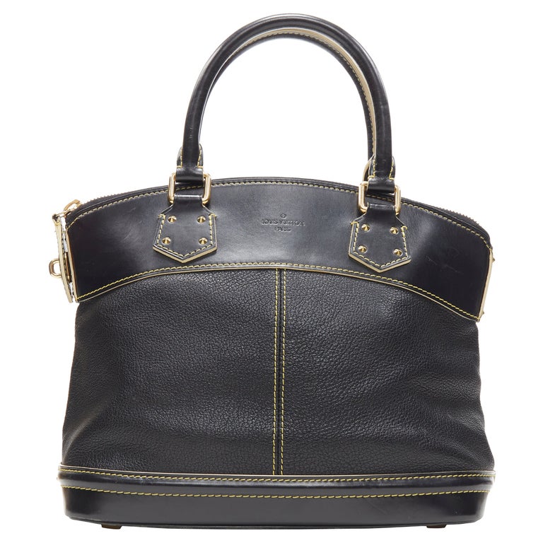 LOUIS VUITTON Lockit PM Suhali black yellow stitching top handle