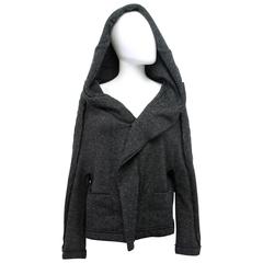 Y's Grey Hooded Knit Jacket 7