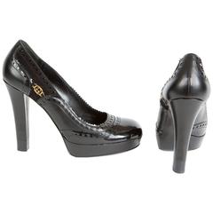 Gorgeous Black Gucci Leather Platform 6