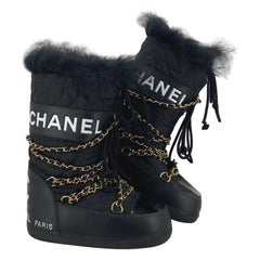 Vintage Chanel By Karl Lagerfeld Runway Snow Boots, Fall-Winter 1993-1994