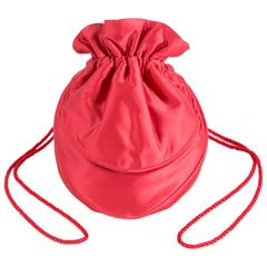 Emblematic Saint Laurent Evening Red Satin Heart Bag