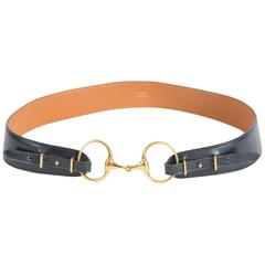 Navy Boxcalf Leather Hermès Belt 11