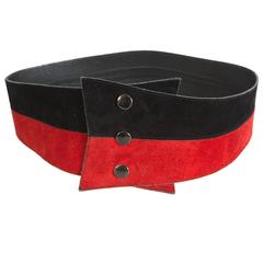 1980s Rare Saint Laurent Suede Corset Belt 7