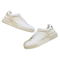 Dolce & Gabbana DNA men white leather calfskin trainers sneakers 
