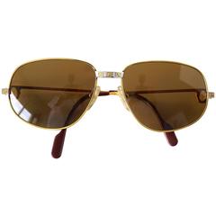 Cartier Vintage Santos Sunglasses Rare Style with Red Case