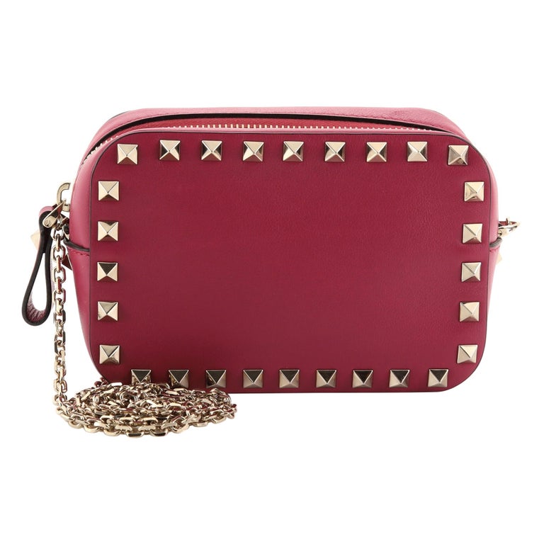 Valentino Rockstud Chain Camera Crossbody Bag Leather Small at 1stDibs