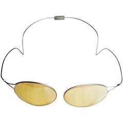 CHANEL ✿*゚" SO FUN " Occhiali da sole a stanghette morbide in metallo argentato