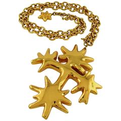 Christian Lacroix Collana Sautoir con Croce Massiccia Vintage