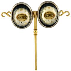 Jean Paul Gaultier Vintage Steampunk Clock Dial Clip-On Earrings Unworn 10