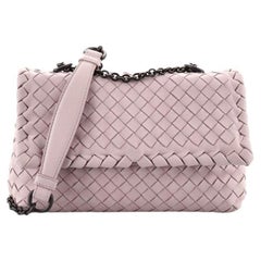 Bottega Veneta Olimpia Crossbody Bag Crocodile with Intrecciato Detail  Small For Sale at 1stDibs