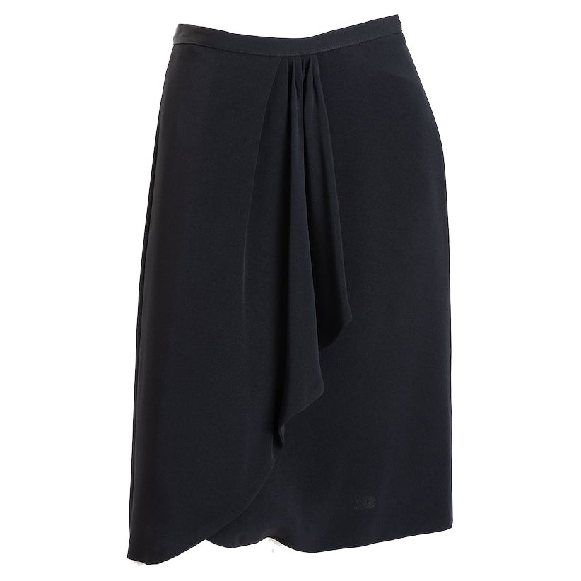 Giorgio Armani Black Rayon Crepe Skirt Size EU40 / US 6