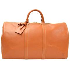 Louis Vuitton Keepall 50 Brown Cipango Gold  Epi Leather Travel Bag
