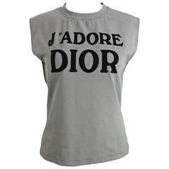 Christian Dior John Galliano - Débardeur iconique "J'Adore Dior" pied-de-poule