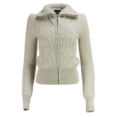 Isabel Marant Dixon Kabelstrick-Strickjacke aus Wollmischung FR 36 UK 8 