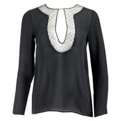 Emilio Pucci Tulle And Silk Georgette Blouse IT 38 UK 6 